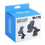 Wholesale Clip Bracket Long Windshield and Dashboard Car Mount Holder for Phone KI-119 (Black)